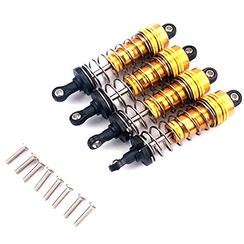 Karriter Metall-Dämpfer, Ersatzzubehör, passend für 144001 1/14 RC Drift Autoteile, Gelb, 4 Stück von Karriter