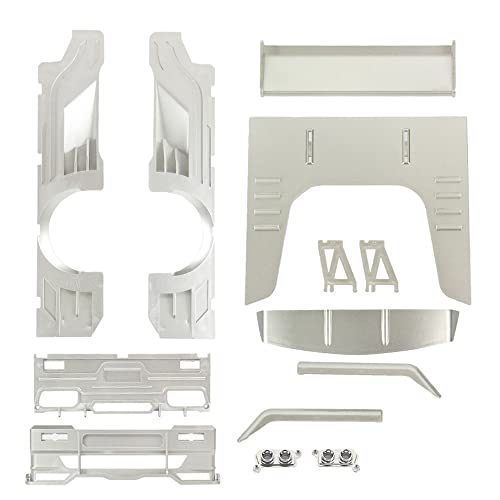 Yklhsocneg Spoiler-Set für D12 1/10 RC-Auto-Upgrade-Teile, Dekorationsset, breiter Körper, niedrig liegend, umgeben, 4 von Karriter