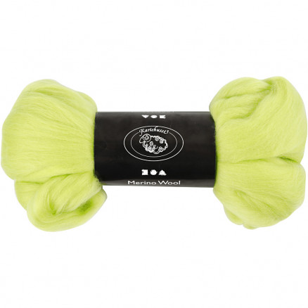 Wolle, 21 Micron, 100g, Limettengrün Wolle, 21 Micron, 100g, Limettengrün von Kartehuset