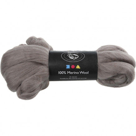 Wolle, 21 Micron, 100g, Naturgrau Wolle, 21 Micron, 100g, Naturgrau von Kartehuset