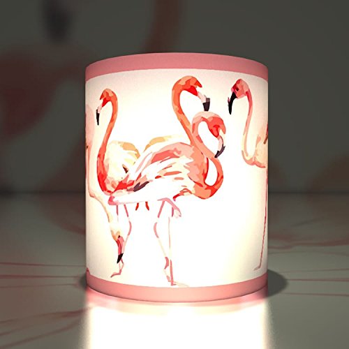Kartenkaufrausch 5 Elegante Papier Windlichter| Teelichthalter| Transparent Leuchten schönen Flamingos von Kartenkaufrausch
