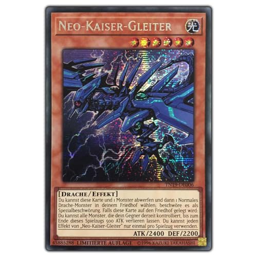 TN19-DE006 - Neo-Kaiser-Gleiter - Secret Rare - Yugioh - mit Kartenvermittler Toploader von Kartenvermittler