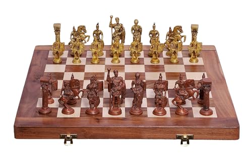 Kartique Schachspiel aus Holz mit Messingteilen, 40,6 x 40,6 cm, ideal für Dekoration und Gameplay Kartique Schachspiel aus Holz mit Messingteilen, 40,6 x 40,6 cm, ideal für Dekoration und Gameplay von Kartique