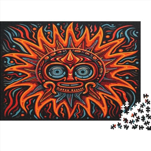 Bohemian Mandala Sun 1000 Teile Artistic Style Für Erwachsene Puzzles Wohnkultur Geburtstag Family Challenging Games Lernspiel Entspannung Und Intelligenz 1000pcs (75x50cm) von Karumkok