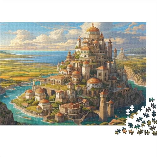 Castle Puzzle Erwachsene 500 Teile Fortress Home Decor Lernspiel Geburtstag Geschicklichkeitsspiel Für Die Ganze Familie Stress Relief 500pcs (52x38cm) von Karumkok