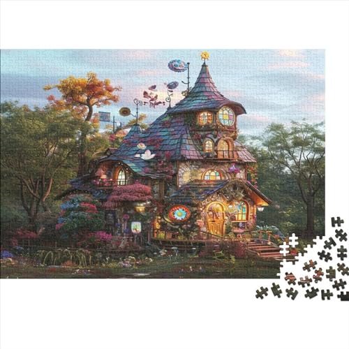 Colorful House 1000 Teile Retro Style Für Erwachsene Puzzle Family Challenging Games Educational Game Wohnkultur Geburtstag Stress Relief 1000pcs (75x50cm) von Karumkok