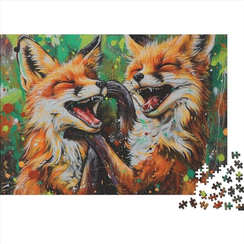 Fox Puzzles 300 Teile Cunning Animal Erwachsene Lernspiel Family Challenging Games Geburtstag Wohnkultur Stress Relief Toy 300pcs (40x28cm) von Karumkok