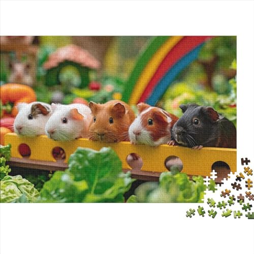 Hamster 300 Teile Cute Animals Puzzle Für Erwachsene Wohnkultur Lernspiel Geburtstag Family Challenging Games Stress Relief 300pcs (40x28cm) von Karumkok