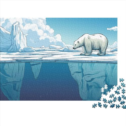Polar Bear Puzzles Erwachsene 300 Teile Docile Animal Family Challenging Games Geburtstag Home Decor Lernspiel Stress Relief Toy 300pcs (40x28cm) von Karumkok