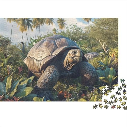 Turtle Für Erwachsene Puzzle 300 Teile Tortoise Family Challenging Games Lernspiel Wohnkultur Geburtstag Stress Relief Toy 300pcs (40x28cm) von Karumkok