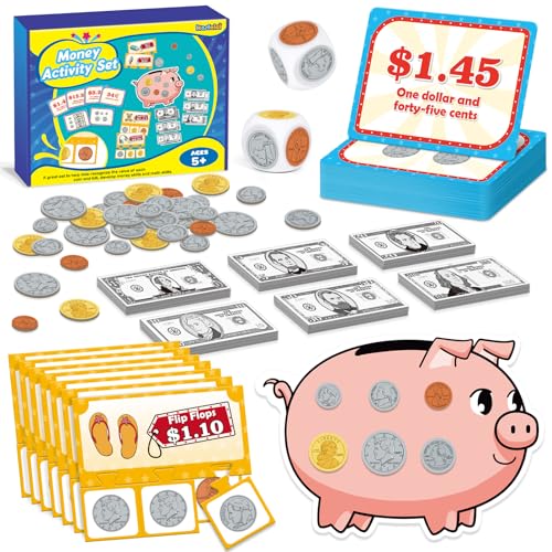 Kasfalci - Geld-Aktivitäten-Set für Kinder zum Lernen, Vorgeben, Mathematik-Manipulatoren, Unterricht, Zählen, Lernen und Bildung für Kleinkinder, Klassenzimmer und Bildung in der Kasfalci - Geld-Aktivitäten-Set für Kinder zum Lernen, Vorgeben, Mathematik-Manipulatoren, Unterricht, Zählen, Lernen und Bildung für Kleinkinder, Klassenzimmer und Bildung in der von Kasfalci