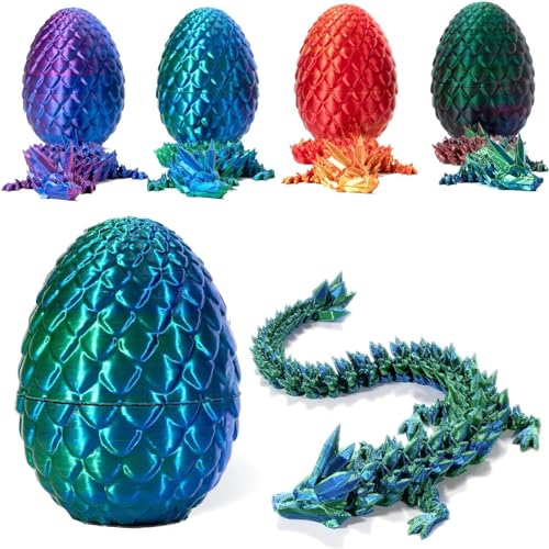 Drachenei mit 3D Drache, Kristall Drache Im Ei, Mythical Pieces Dragon, Dragon Egg, Drachen Ei, Dracheneier, Drachen Spielzeug (A3) von Kashyke