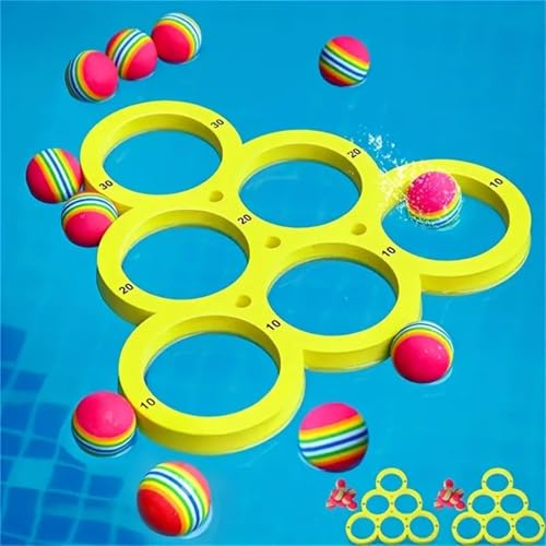 Kashyke Pool Spielzeug Erwachsene, Poolspielzeug Wasserspielzeug Kinder Poolspielzeuge, Wassersportspielzeug für Pool Schwimmende Wurfspiele mit 12 Bällen, Poolwasserspielzeug für Familie Jugendliche Kashyke Pool Spielzeug Erwachsene, Poolspielzeug Wasserspielzeug Kinder Poolspielzeuge, Wassersportspielzeug für Pool Schwimmende Wurfspiele mit 12 Bällen, Poolwasserspielzeug für Familie Jugendliche von Kashyke