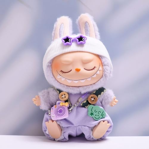 Kleidung Kompatibel mit Labubu Puppen, Clothing, Kleidung Outfit für die 17 cm Mini Plüsch Puppen Plüschpuppe von Kashyke