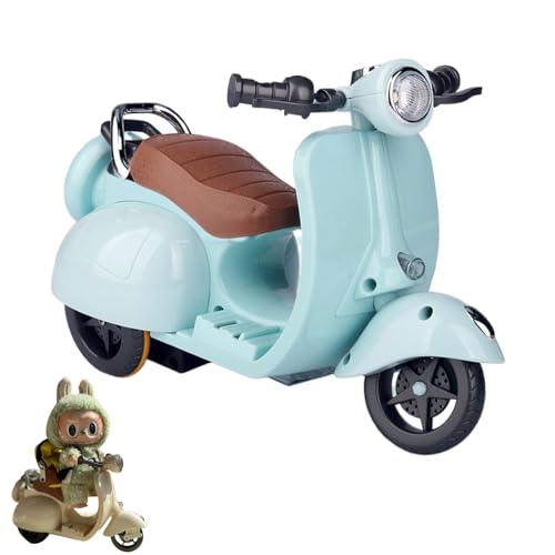Zubehör: Motorräd Scooter Spielzeug mit Licht und Musik, Drehspielzeug für, Niedliches Have a Seat Spielzeug, Decor Desktop Ornaments für Sammler (Blau) von Kashyke
