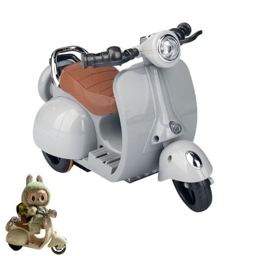 Kashyke Zubehör: Motorräd Scooter Spielzeug mit Licht und Musik, Drehspielzeug für, Niedliches Have a Seat Spielzeug, Decor Desktop Ornaments für Sammler (Grau) von Kashyke