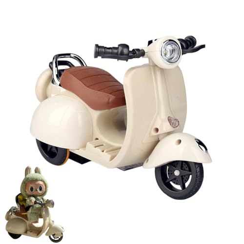 Zubehör: Motorräd Scooter Spielzeug mit Licht und Musik, Drehspielzeug für, Niedliches Have a Seat Spielzeug, Decor Desktop Ornaments für Sammler (Weiß) von Kashyke