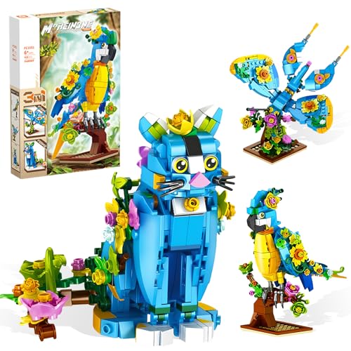 Kaslaider 3-in-1 Blume Papagei Schmetterling Katze Bauspielzeug, 408 Stück Tierfiguren Bausteine Geschenk, Spielzeug Geburtstag Weihnachten Gift für Kinder Jungen Mädchen Erwachsene ab 6-12+ Jahre Kaslaider 3-in-1 Blume Papagei Schmetterling Katze Bauspielzeug, 408 Stück Tierfiguren Bausteine Geschenk, Spielzeug Geburtstag Weihnachten Gift für Kinder Jungen Mädchen Erwachsene ab 6-12+ Jahre von Kaslaider