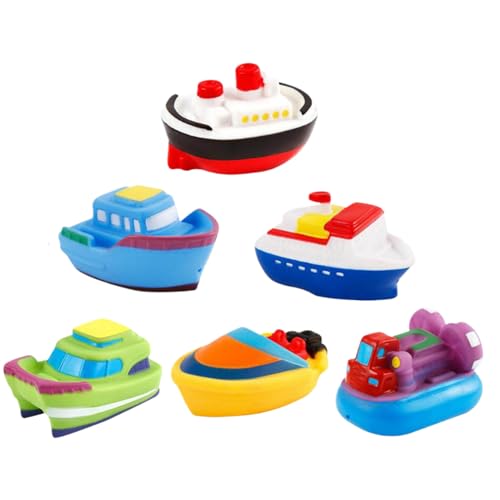 Badeschiffe | Wasserspielzeug Für Pool Und Schwimmbad - Badespaß Spielzeug Für Schwimmbad & Wanne, 6er Set Baby Badewannenzubehör Mit Bootsformen von Kasmole