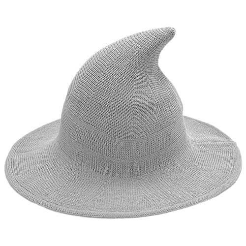 Kasmole Hexenhut | Gestrickter Spitzhut Für Damen Kostümzubehör | Leichtes Kopfbekleidungs Verkleidungszubehör Für Herren Erwachsene Feste Maskenbälle Bühnenauftritte Kasmole Hexenhut | Gestrickter Spitzhut Für Damen Kostümzubehör | Leichtes Kopfbekleidungs Verkleidungszubehör Für Herren Erwachsene Feste Maskenbälle Bühnenauftritte von Kasmole