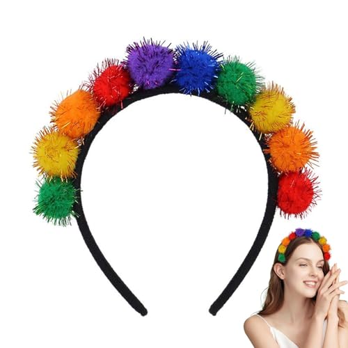 Kasmole Party Pom Stirnbänder, Fuzzy Ball Stirnband - Buntes Regenbogen -Pom -Stirnband | Dress Haarschmuck, Cosplay -Mode -Kopfschmuck für Urlaubsgeburtstagsbedarf Kasmole Party Pom Stirnbänder, Fuzzy Ball Stirnband - Buntes Regenbogen -Pom -Stirnband | Dress Haarschmuck, Cosplay -Mode -Kopfschmuck für Urlaubsgeburtstagsbedarf von Kasmole