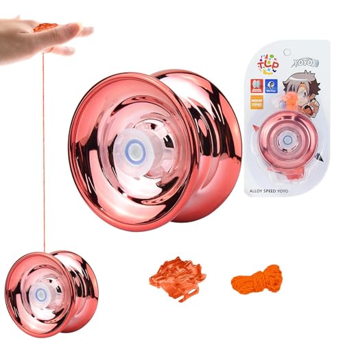 Responsive Yoyo - JoJo Responsive Anfänger - Professionelles Yoyo Für Kinder Und Anfänger - Professionelles Pro Yoyo Aus Aluminiumlegierung | Für Seiten Tricks, Rot von Kasmole