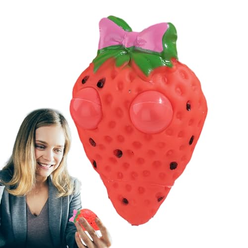 Squeeze Fidget | Fidget Toys Erdbeere Dehnbares -Sensorspielzeug - Quetschball Fruchtstressbälle, sensorisches Spielzeug für Kinder Erwachsene, Geburtstagsgeschenk Kasmole von Kasmole