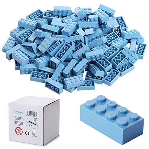 120 Bausteine 4x2, Kompatibel Zu Allen Anderen Herstellern, In Vielen Farben Erhältlich – Hell-Blau von Katara