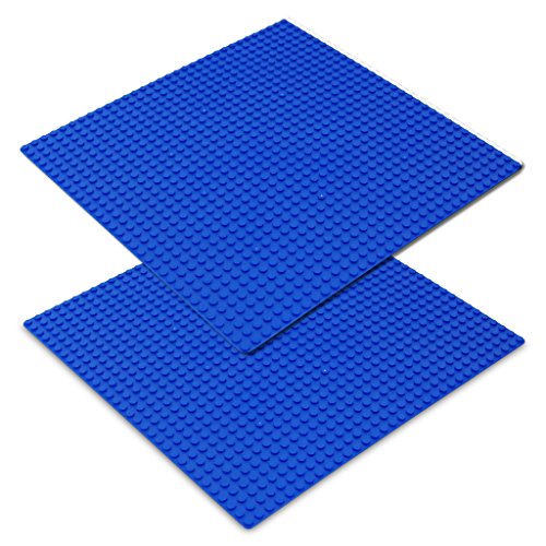 Katara 1672 - Bauplatte 2er Set 25,5 cm x 25,5cm/32 x 32 Pins, Kompatibel Lego, Sluban, Papimax, Q-Bricks, Blau von Katara