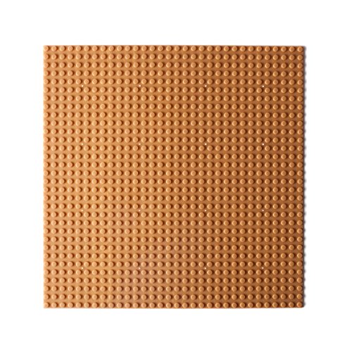 Katara 1672 - Platte Bauplatte 100% Kompatibel Lego, Sluban, Papimax, Q-Bricks, 25,5cm x 25,5cm / 32x32 Pins, Gold von Katara