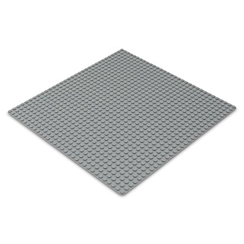 Katara 1672 - Platte Bauplatte 100% Kompatibel Lego, Sluban, Papimax, Q-Bricks, 25,5cm x 25,5cm / 32x32 Pins, Hellgrau von Katara
