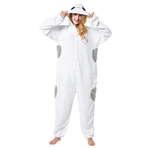 Katara 1744 -Baymax Kostüm-Anzug Onesie/Jumpsuit Einteiler Body für Erwachsene Damen Herren als Pyjama oder Schlafanzug Unisex - viele Verschiedene Tiere von Katara