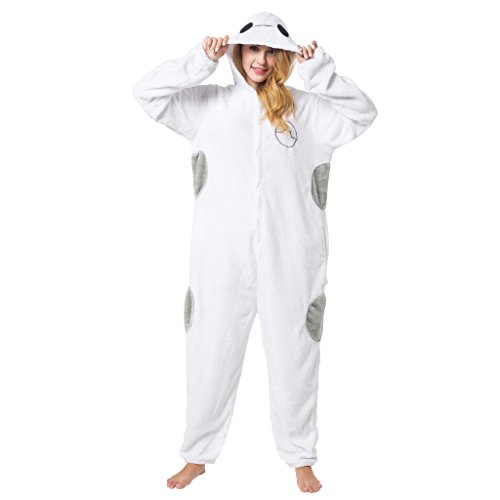 Katara 1744 -Baymax Kostüm-Anzug Onesie/Jumpsuit Einteiler Body für Erwachsene Damen Herren als Pyjama oder Schlafanzug Unisex - viele Verschiedene Tiere von Katara