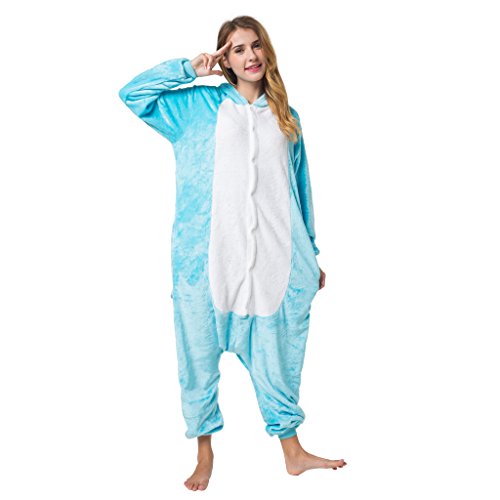 Katara 1744 -Elefant Kostüm-Anzug Onesie/Jumpsuit Einteiler Body für Erwachsene Damen Herren als Pyjama oder Schlafanzug Unisex - viele Verschiedene Tiere von Katara