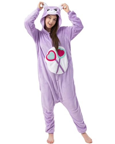 Katara 1744 - Glücksbärchi Onesie Kostüm, Teile-Gern-Bärchi, Party, Karnevals-Kostüm, Verkleidung zum Fasching, Schlafanzug, Lila M Katara 1744 - Glücksbärchi Onesie Kostüm, Teile-Gern-Bärchi, Party, Karnevals-Kostüm, Verkleidung zum Fasching, Schlafanzug, Lila M von Katara