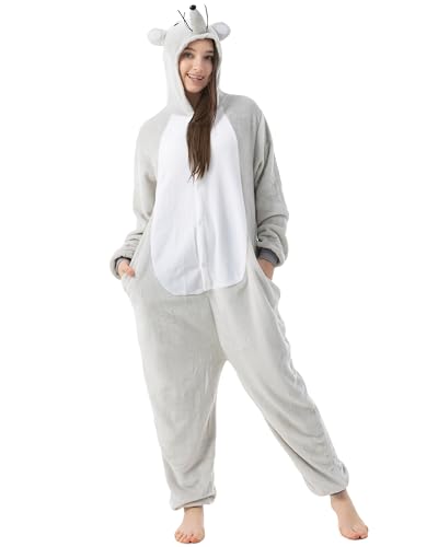 Katara 1744 - Maus Kostüm-Anzug Onesie/Jumpsuit Einteiler Body für Erwachsene Damen Herren als Pyjama oder Schlafanzug Unisex - viele Verschiedene Tiere Katara 1744 - Maus Kostüm-Anzug Onesie/Jumpsuit Einteiler Body für Erwachsene Damen Herren als Pyjama oder Schlafanzug Unisex - viele Verschiedene Tiere von Katara