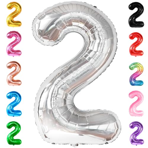 KatchOn, Großer Silberner Luftballon 2. Geburtstag – 100 CM, HELIUM UNTERSTÜTZT | Zwei The Moon-Ballons für Two The Moon Geburtstagsdekorationen Mädchen | Dekorationen zum 2. Geburtstag KatchOn, Großer Silberner Luftballon 2. Geburtstag – 100 CM, HELIUM UNTERSTÜTZT | Zwei The Moon-Ballons für Two The Moon Geburtstagsdekorationen Mädchen | Dekorationen zum 2. Geburtstag von KatchOn