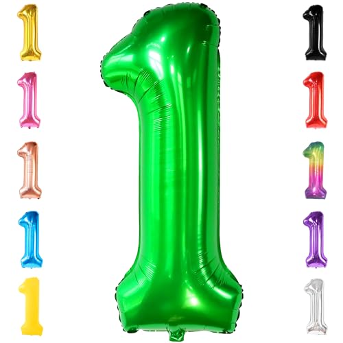 KatchOn, Grüne Luftballons 1. Geburtstag– 100 CM, HELIUM UNTERSTÜTZT | Grüner Luftballon zum ersten Geburtstagsdeko | Nummer 1 Luftballons zum 1. Geburtstag | Ballon zum 1. Geburtstag KatchOn, Grüne Luftballons 1. Geburtstag– 100 CM, HELIUM UNTERSTÜTZT | Grüner Luftballon zum ersten Geburtstagsdeko | Nummer 1 Luftballons zum 1. Geburtstag | Ballon zum 1. Geburtstag von KatchOn