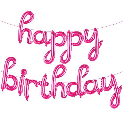 KatchOn Rosa Happy Birthday-Ballonbanner – 16 Zoll | Alles Gute zum Geburtstag-Kursivschild, Happy-Birthday-Banner, Geburtstagsdekorationen, Geburtstagsballons, Geburtstagsparty-Deko KatchOn Rosa Happy Birthday-Ballonbanner – 16 Zoll | Alles Gute zum Geburtstag-Kursivschild, Happy-Birthday-Banner, Geburtstagsdekorationen, Geburtstagsballons, Geburtstagsparty-Deko von KatchOn