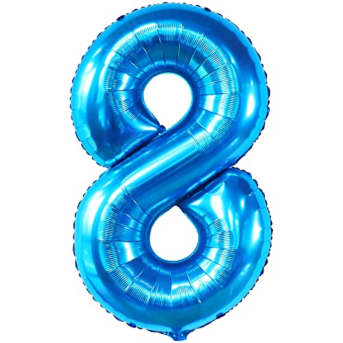 KatchOn, riesiger, blauer Luftballon Nummer 8 – 40 Zoll | Zahl 8 Ballon Blau, 8. Geburtstag Dekorationen Junge | 8. Geburtstag Luftballons Dekor, 8. Geburtstag Dekorationen für Jungen | Babyhai-Part KatchOn, riesiger, blauer Luftballon Nummer 8 – 40 Zoll | Zahl 8 Ballon Blau, 8. Geburtstag Dekorationen Junge | 8. Geburtstag Luftballons Dekor, 8. Geburtstag Dekorationen für Jungen | Babyhai-Part von KatchOn