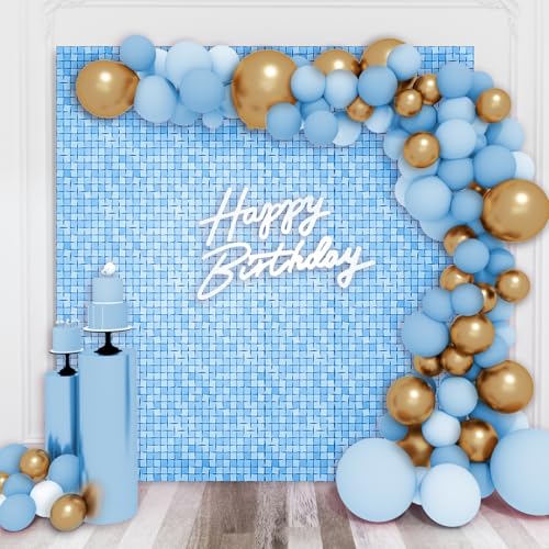 Shimmer Wall Backdrop Baby Blue Square Sequin Wall Panel Backdrop Decor for Wedding, Anniversary, Birthday, Party, 36 Panels Shimmer Wall Backdrop Baby Blue Square Sequin Wall Panel Backdrop Decor for Wedding, Anniversary, Birthday, Party, 36 Panels von Kate