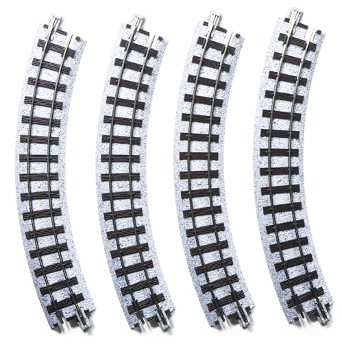 KATO Narrow Gauge Unitrack Curved Railroad R183-45°, 4 Stück, 52-220 Eisenbahnmodellbedarf von Kato