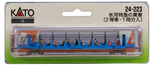 N gauge 24-223 passengers on the Glacier Express (2nd class cars and 1-car) by Kato von Kato