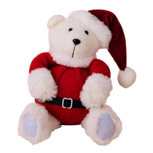 Katutude Weihnachtsbär Plüsch Weihnachtsbär Weihnachtsplüschpuppe für Kinder Kuscheltiere Plüschbär Plüschtiere Süßes Valentinstag Geburtstag Hochzeitsfeier von Katutude