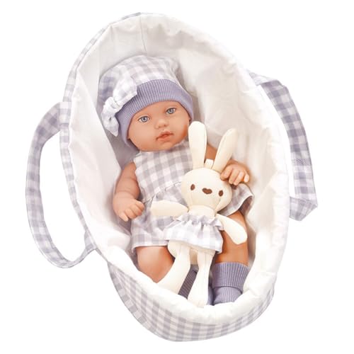 Mini emulierte Puppe Poupee Bebe 30 cm realistische wiedergeborene Babypuppe Mini-Rebornpuppen Bebe wiedergeborene Silikon-Neugeborenenbabypuppe mit Kleidung Spielzeugpuppe für Kind von Katutude
