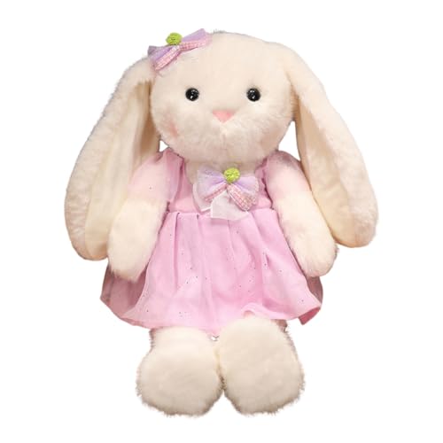 Plüschkaninchen mit Hängeohren 45 cm süßes Kaninchen Plüschtier superweiches Stofftier Plüschkissen Häschen Flauschiges Tierspielzeug Geschenk für Freunde und Kinder von Katutude