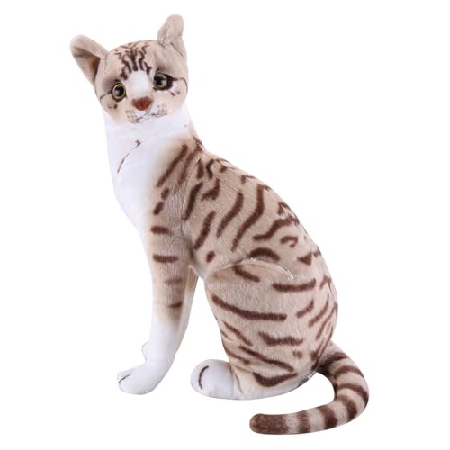 Realistische Plüschkatze Simulationskatzen süßes Plüschspielzeug schlafende Katze Stofftierkätzchen Flauschige Tiere Plüschpuppe Heimdekoration für Kinder und Frauen Geschenk von Katutude