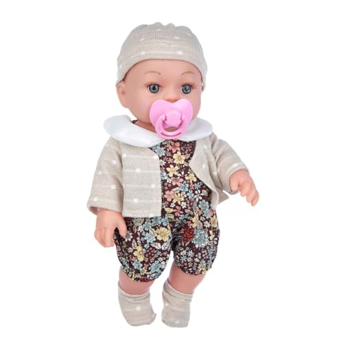 Reborn-Puppe 30 cm wiedergeborene Babypuppe Mini-emulierte Puppe Silikonpuppe Mini-Reborn-Bebe lebensechte Neugeborene Puppen mit Kleidung Puppenspielzeug für Kinder Jungen Mädchen von Katutude