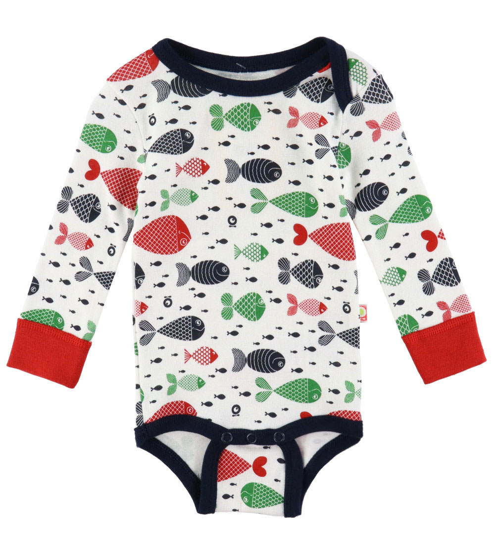 Katvig Body l/ä - Weiß m. Fisch - Katvig - 56 - Body L/Ä Katvig Body l/ä - Weiß m. Fisch - Katvig - 56 - Body L/Ä von Katvig
