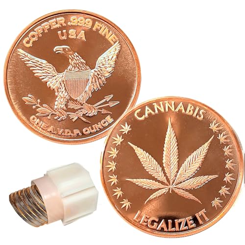 Katy Craig 10 x 28,3 g Kupfer runde Cannabisblatt 999 feine Edelbarren Lieferung in Dose Katy Craig 10 x 28,3 g Kupfer runde Cannabisblatt 999 feine Edelbarren Lieferung in Dose von Katy Craig